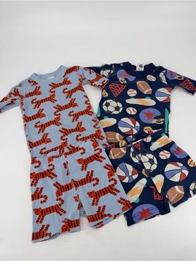 Hanna Andersson Short Pajamas Set of 2 Sports & Tigers 5 110